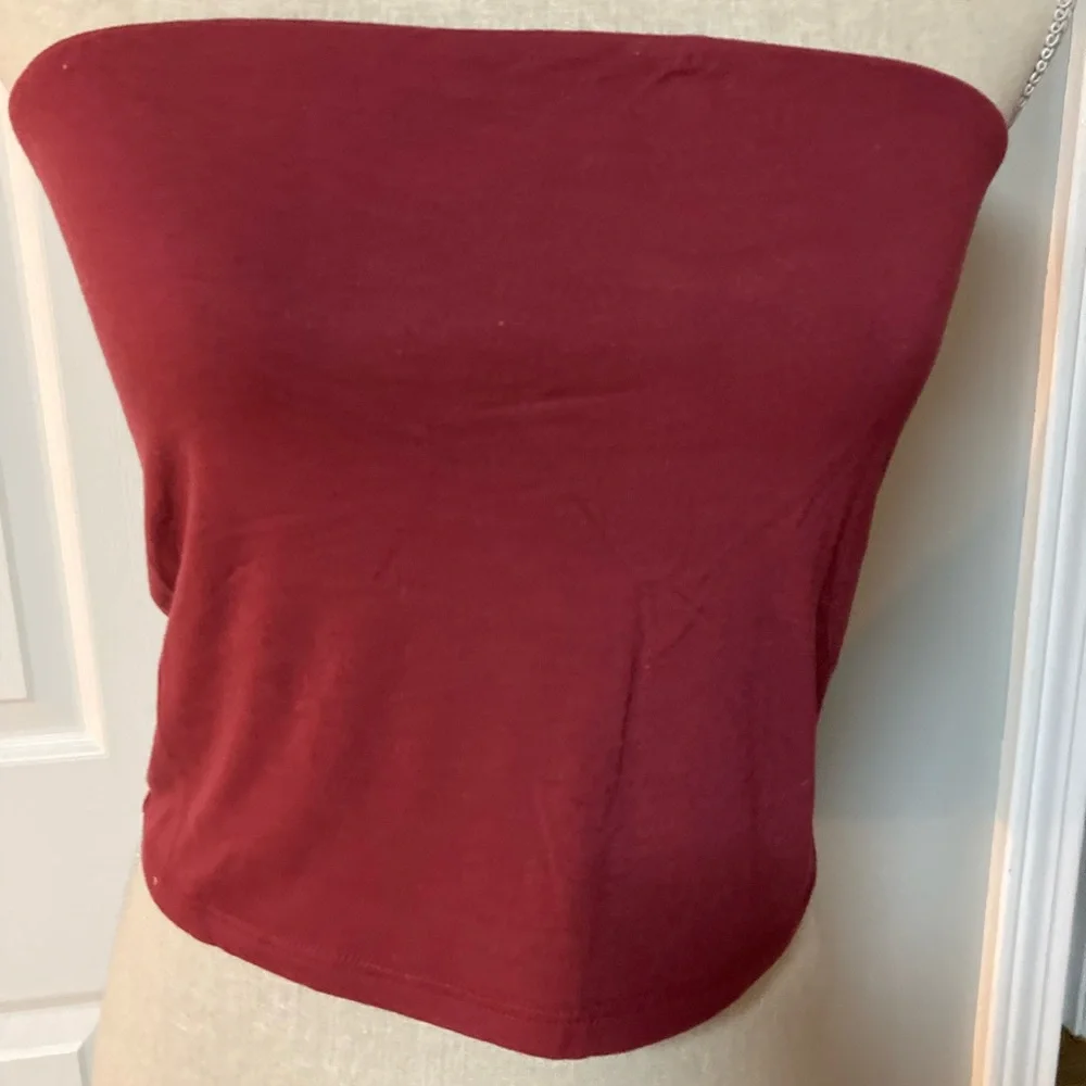 Maroon Bandeau Top - Picture 1 of 1